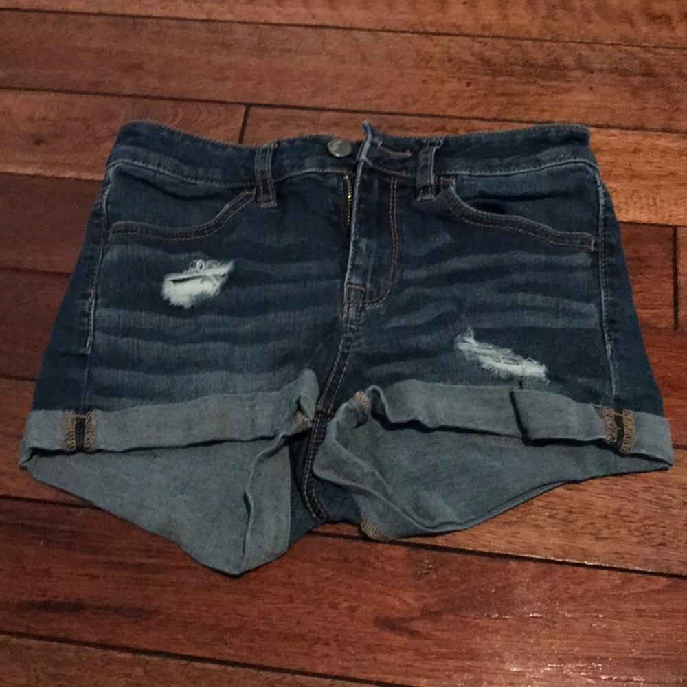 Mid rise jean shorts